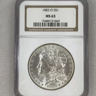 1883 Morgan Silver Dollar New Orleans NGC MS63