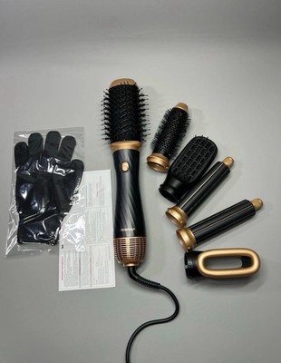 6 in 1 Hair Magic Dryer Bürste Heißluft Lockenstab Glätteisen Schnelltrocknend High Speed