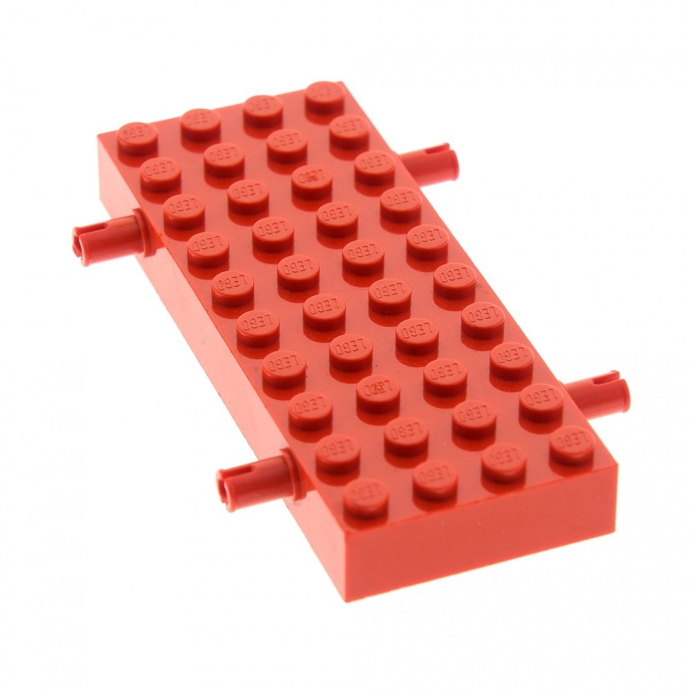 1x Lego Chassis Plate 4x10 Red 4 Pins Car 4144354 66118 300