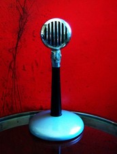 Vintage RARE 1940's American D5T dynamic "bullet" microphone w Astatic stand