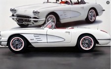 AUTOart 1:18 Chevrolet Corvette 1958 Diecast Car Model Collection Collectible
