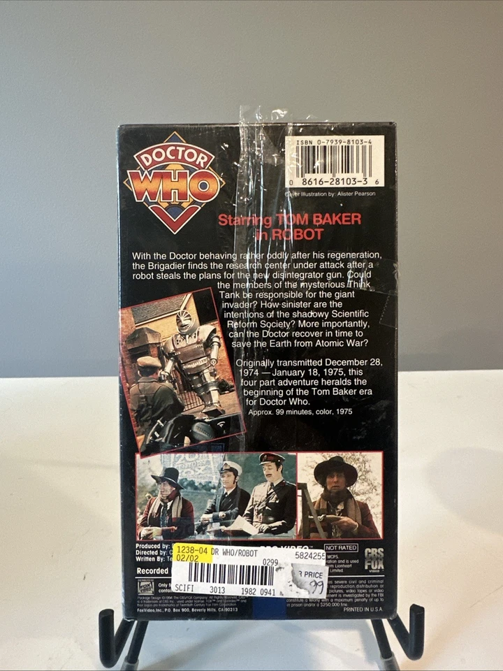 VHS-Doctor Who-Robot-Tom Baker-NEW!!!!!!!!! - Image 2 of 2