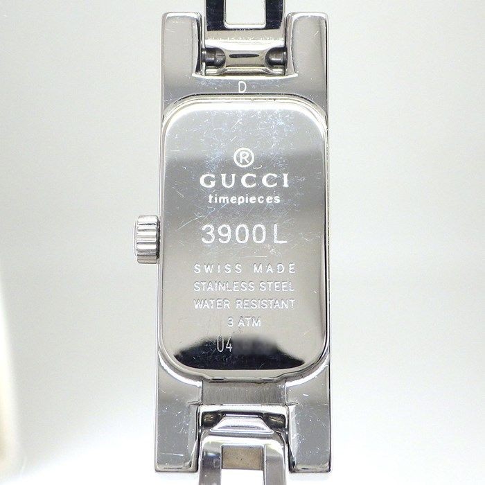 Gucci 3900L Bangle Watch Rectangular SS Dial Diam… - image 4