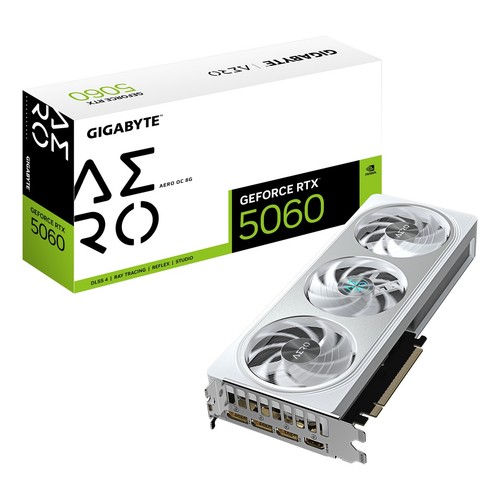 GIGABYTE Geforce RTX 5060 AERO OC 8G Graphics Card - 8GB GDDR7 128bit PCI-E 5.0