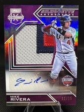 MIKE RIVERA 2016 Panini Elite USA Baseball Puprle PATCH Autograph #12/15 AUTO