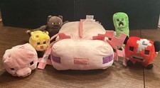 Minecraft Plush Lot-Axolotl, Creeper and more 6 PCS -2014
