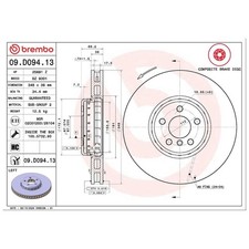 Brembo Scheibenbremse vorne links 26111130 f�r BMW