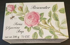 VINTAGE CRABTREE EVELYN ROSEWATER GLYCERIN SOAP 200g 7.1 OZ NEW Eau de Rose