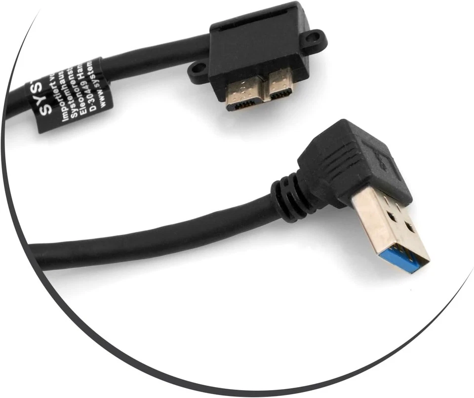 Cavo Micro USB 3.0 Angolo Di 90 ° Gradi Angolare Destro a USB Tipo a 3.0 Aufwaer - Immagine 4 di 4