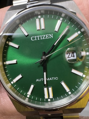 Orologio Citizen 8210-S126967 automatico quadrante verde scheletro retro ottime condizioni - Foto 2 di 7
