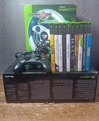 Microsoft Original Xbox Konsole 3 Pads 10 Spiele Lenkrad DVD Fernbedienung getestet