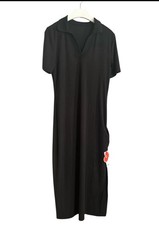 Cider Women’s Long Ribbed Black Maxi Dress Size XL Elegant Evening Casual Outfit