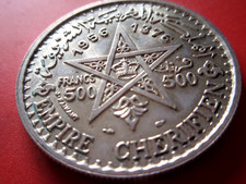 Morocco 500 Francs 1956  Mohammed V  Silver/0.900/22.50gr.