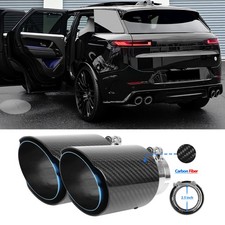 For Land Rover Range Rover Sport Carbon Tail Pipe Exhaust Tips 2.5" In 3.5" Out