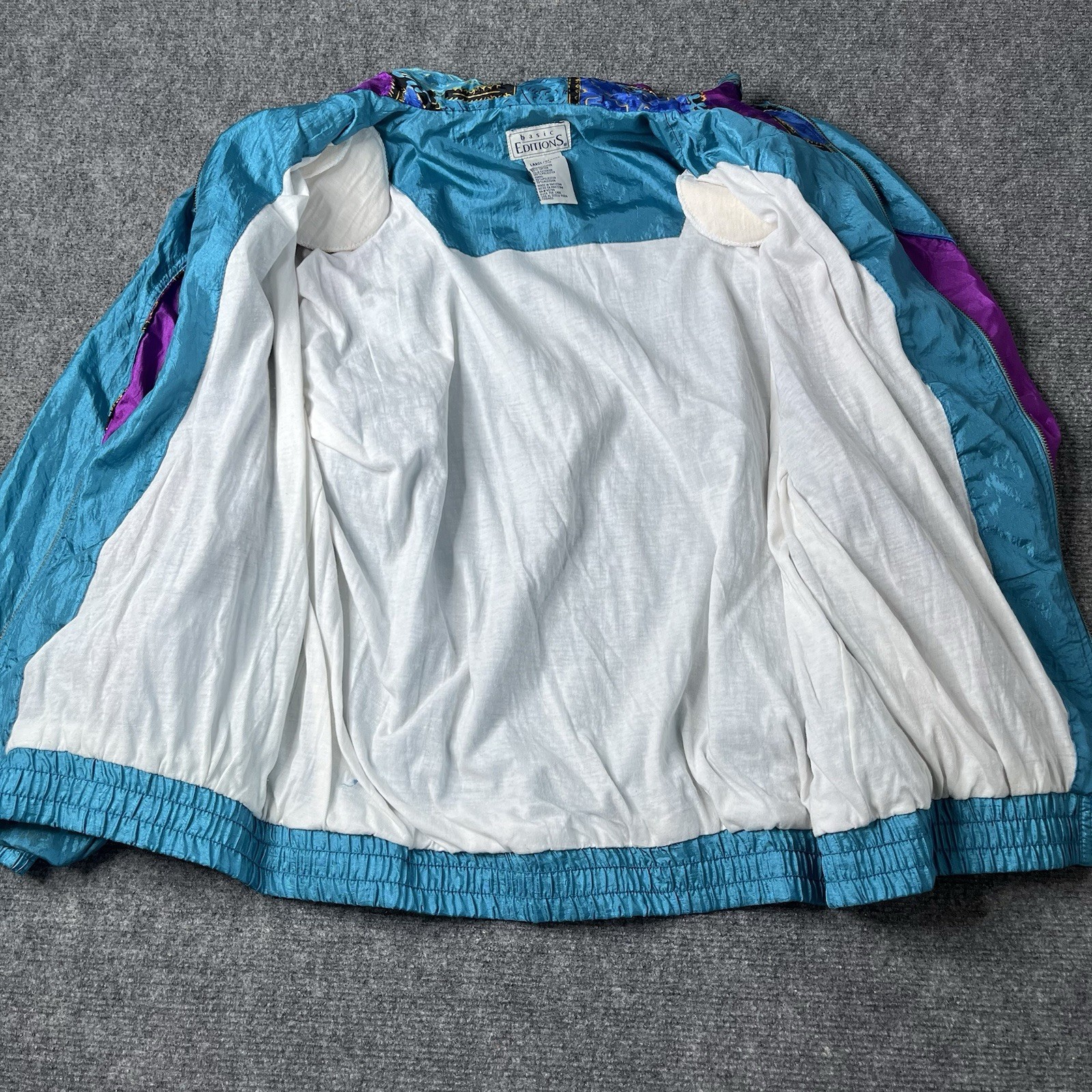 3 Vtg Basic Editions Colorful Windbreakers Jacket… - image 9