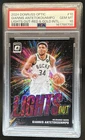 2024-25 Donruss Optic Giannis Antetokounmpo Lights Out Red Gold Intl #/99 PSA 10