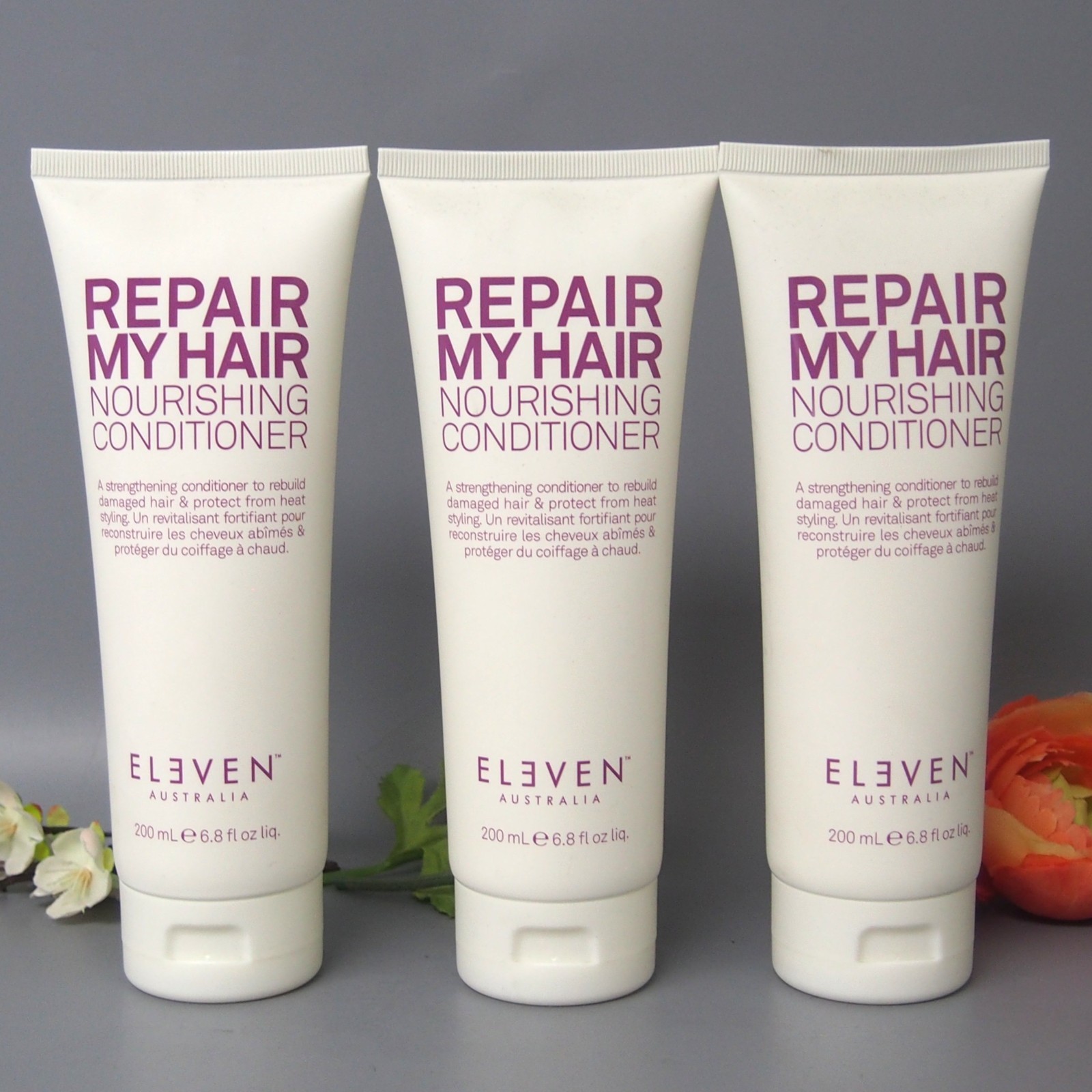 3 PACK Eleven Australia REPAIR MY HAIR Nourishing Conditioner 200ml / 6.8oz