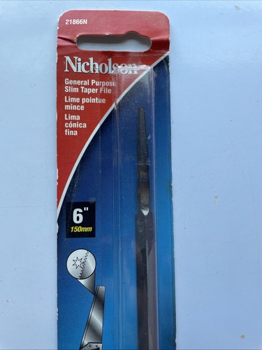 Nicholson 6" General Purpose Slim Taper File Medium Finish. #21866 N NEW - Picture 2 of 5