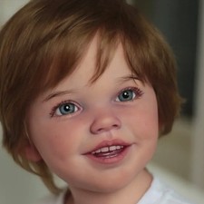 40'' Painted Reborn Doll Kit Toddler Girl Rooted Hair Cloth Body Connectors Toy