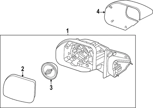 Genuine Ford Mirror Assembly NZ6Z-17682-K