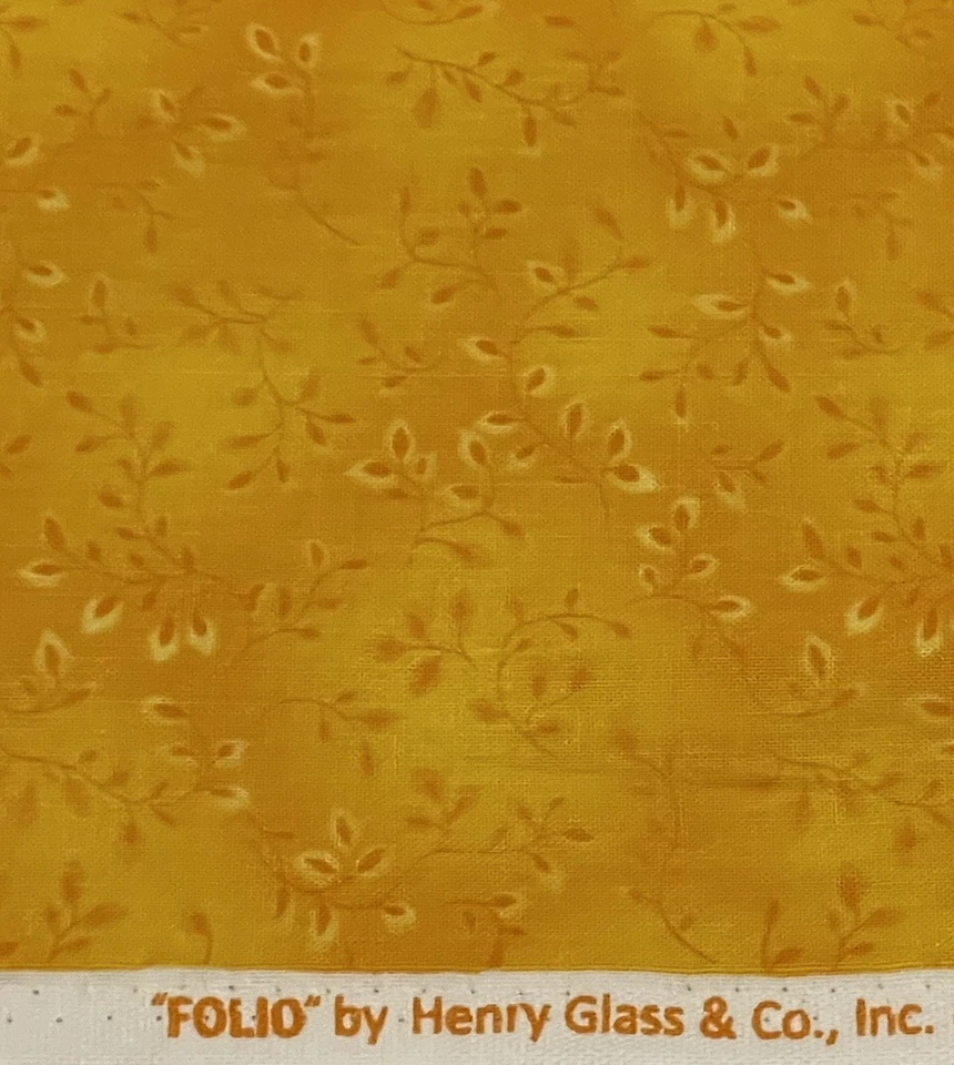 Henry Glass Fabrics Folio Basics Pattern 7755 Yellow Floral 1.7 Yd X 42 In Wide - Image 4 of 4