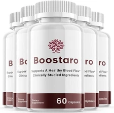 5 Pack - Boostaroo Healthy Blood Flow Support Pills, Extra Strength-300 Capsules