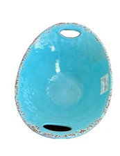 Blue Large Salad Serving Bowl Tommy Bahama Melamine Blue New 16"x12" NWT