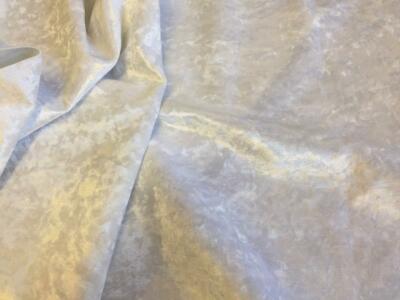 Luxury Velvet MARBLE Velour Fabric Material - WHITE
