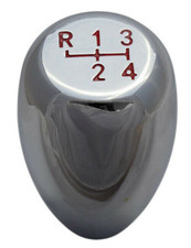 chrome T1 gear shift knob 4 speed red for ford 10mm