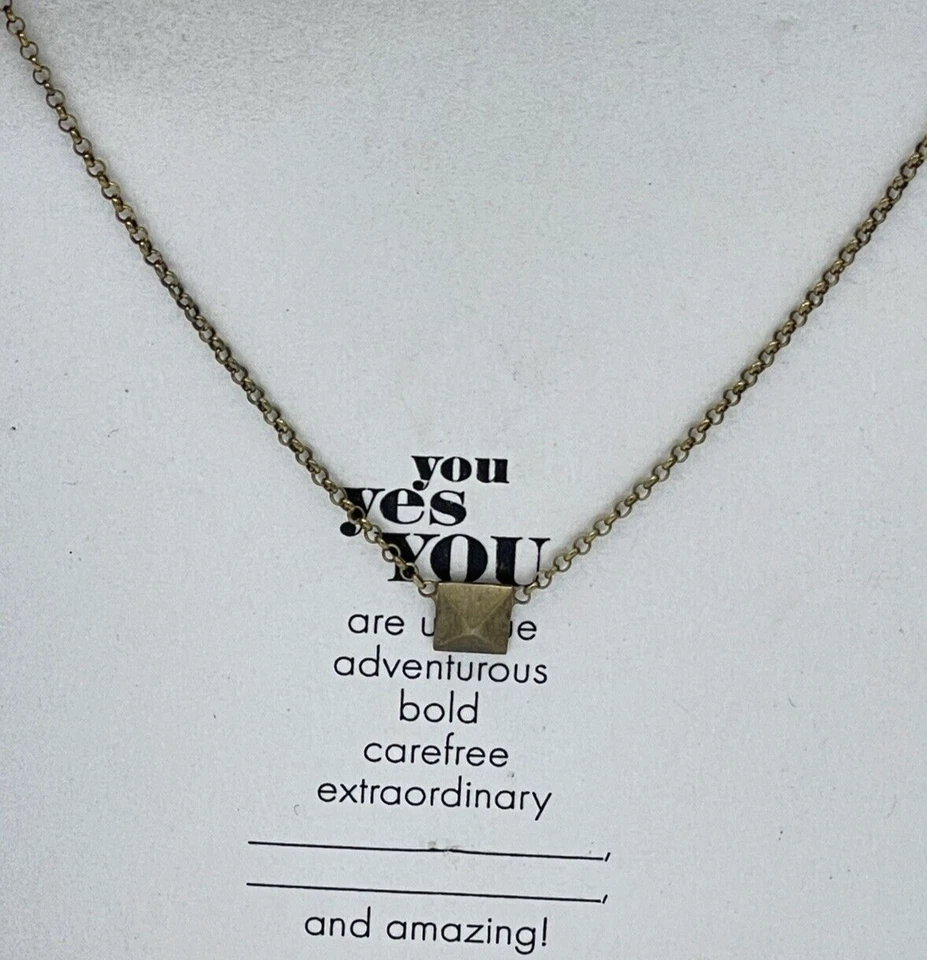 Collares colgantes Dogeared ''YOU YES YOU'' sumergidos en oro 18'' 01470 Foto 2 de 3