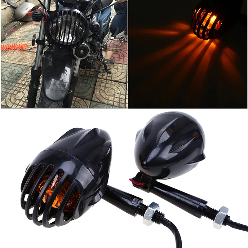 1 par de luces intermitentes ABS intermitentes negras aptas para reemplazo de motocicleta Honda Foto 2 de 4