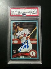 2011 Topps Update #US175 Mike Trout Blue Border RC Rookie Auto Signed PSA/DNA 10