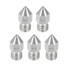 0.6mm 3D Printer Nozzle Fit for MK8 for 1.75mm Filament Stainless Steel 5pack