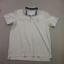 Greyson Shirt Mens Large Polo White Short Sleeve Golf Golfing Lightweight