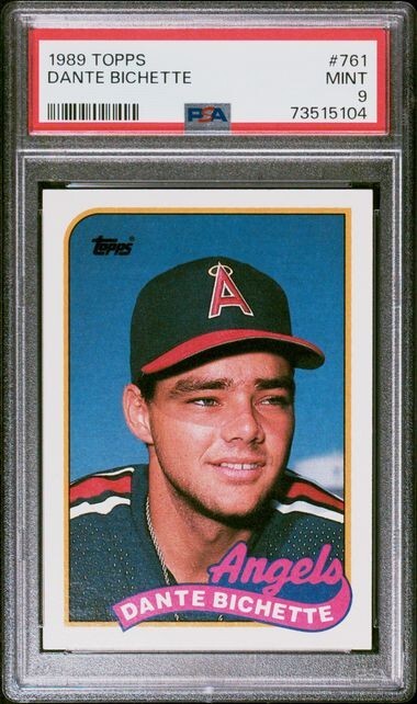 1989 Topps Dante Bichette Rookie Baseball Card #761 PSA 9 Mint