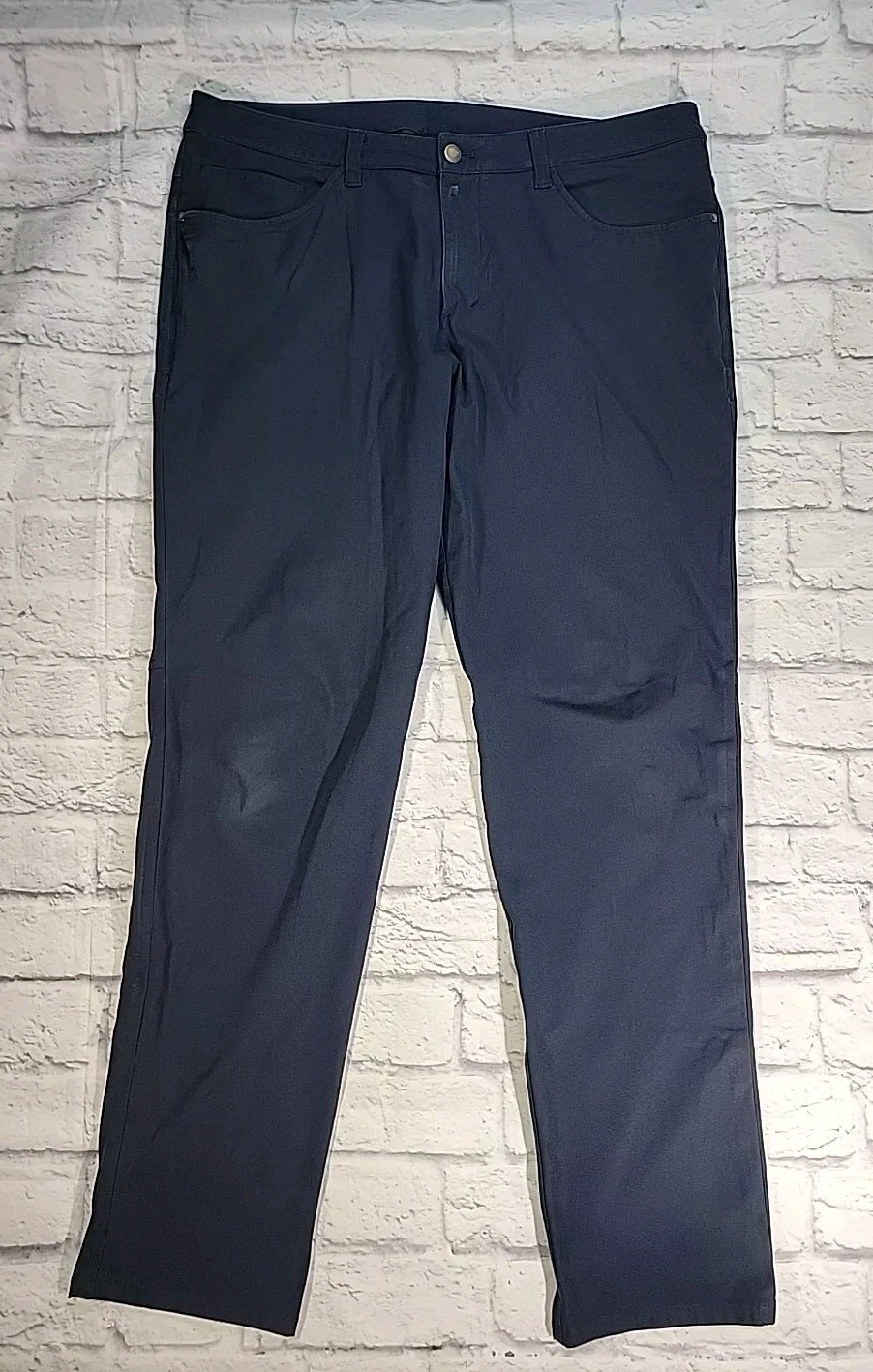 LULUS Pantalone Lululemon Uomo 36(38x33) Blu Classico ABC Warpstreme Pantalone Leggero