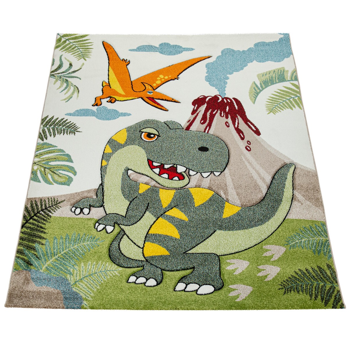 Tappeto Fluorescente Per Cameretta Bambini 100x160 Cm - Morbido Antiscivolo Con Dinosauri O Stelle