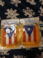 Puerto Rico mini flag. 3"x5" for Rearview Mirrors BEST DEAL