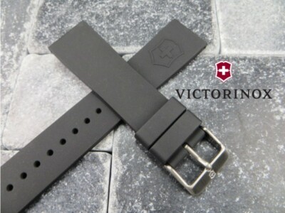 New 22mm Victorinox Swiss Army Rubber Strap Black Maverick Diver