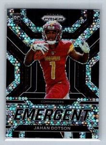 2022 Prizm Jahan Dotson Emergent Prizms No Huddle #E-10 Washington Commanders