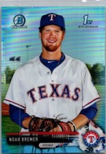 2017 Bowman Draft #BDC-127 Noah Bremer Chrome Sky Blue Refractor #/399