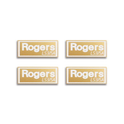 Rogers LS 3/5A Speaker Grill Badge Logo 35mm(1.38'')X15.2mm(0.6'') GOLD