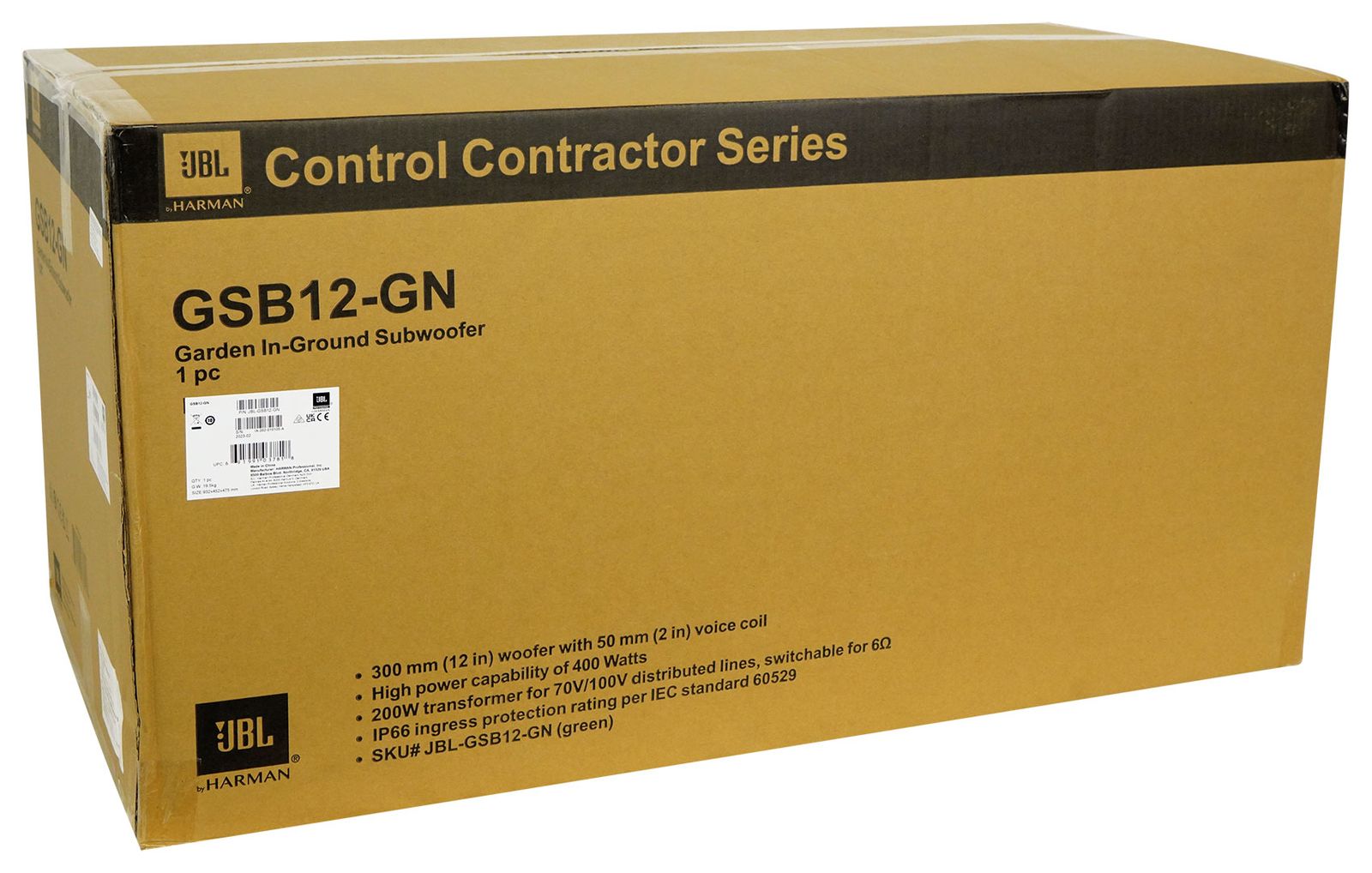 JBL GSB12-GN 12" Landscape In-Ground Garden 70v Commercial Subwoofer Outdoor Sub