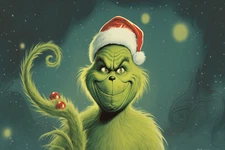 THE GRINCH CHRISTMAS STRETCHED CANVAS WALL ART READY TO HANG CP386