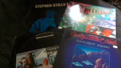 Crosby Stills Nash & Young CSNY 4 LP Lot daylight, allies, CSN, Stills live vg