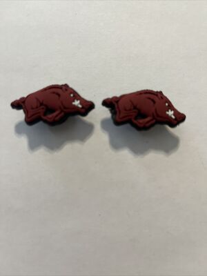 Set of 2 Arkansas Razorbacks NCAA Football Croc Shoe Charms | eBay