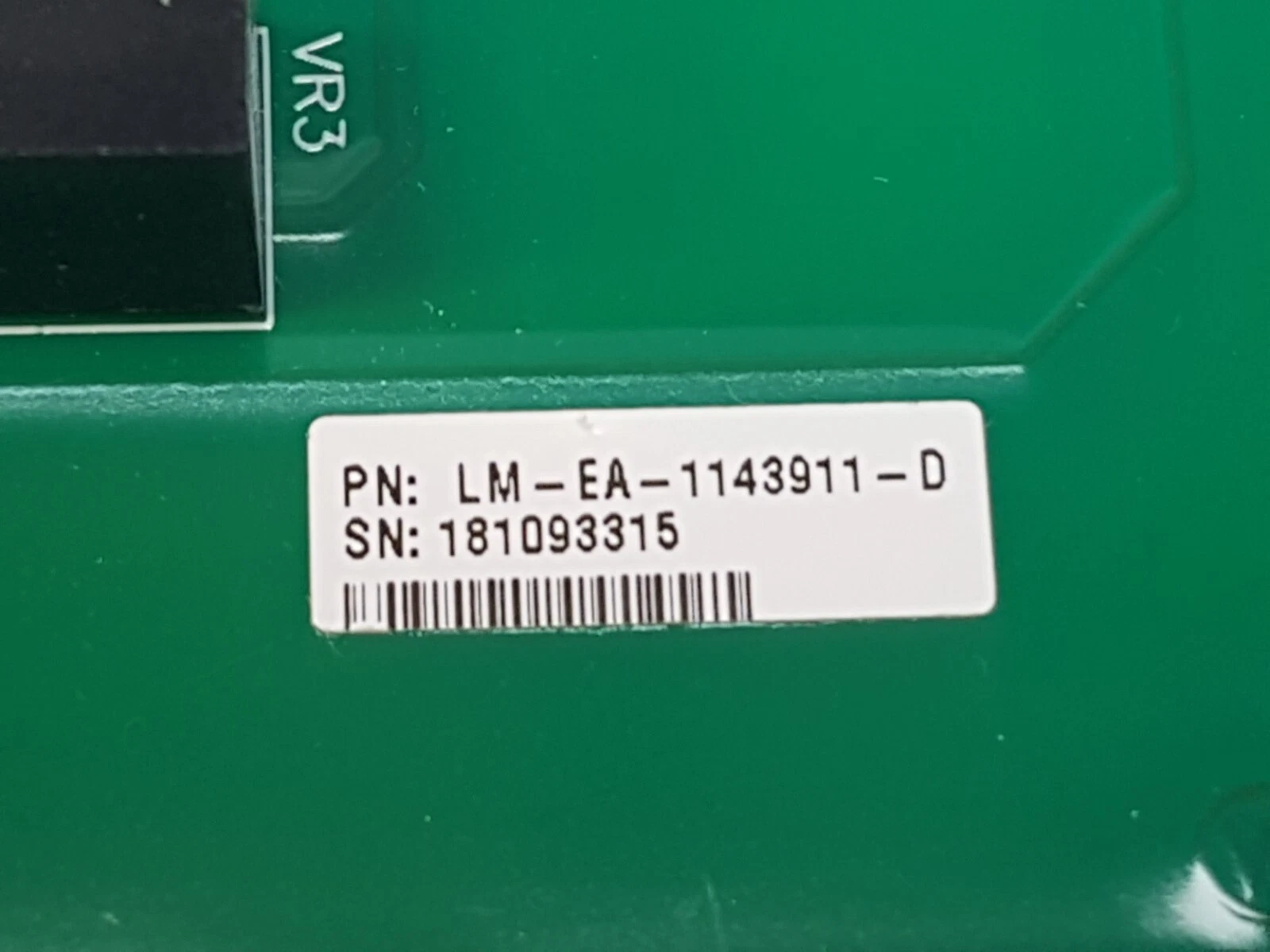 PN LM-EA-1143911-D label on the Lumenis Safety IGBT board