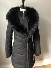 Mackage Teena S F NWT 1250 Sz S Black Black Fur