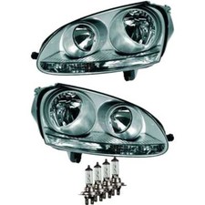Set Fanali per VW Golf V 5 Tipo 1K Anno Fab. 03-05.04 Grigio Incl. Lampade FG5