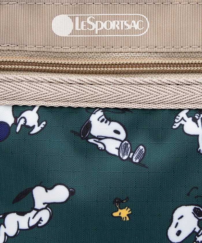 LeSportsac x Peanuts DELUXE EVERYDAY BAG SNOOPY & WOODSTOCK GREEN